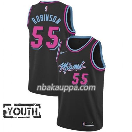 Miami Heat Duncan Robinson 55 2018-19 Nike City Edition Musta Pelipaidat Swingman - Lasten